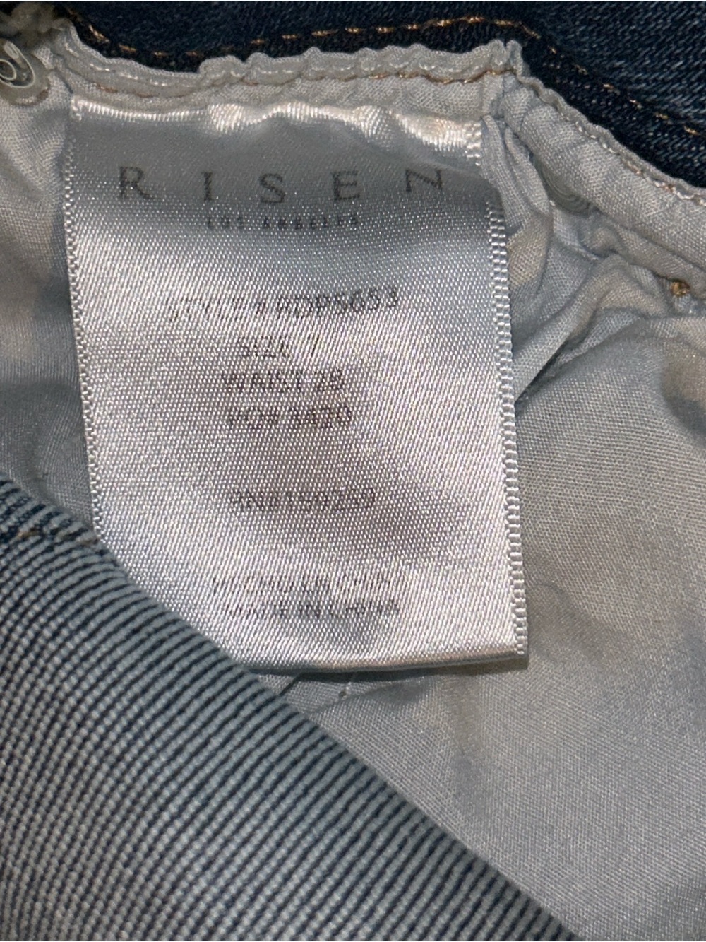 RISEN FRONT SEAM CROP WIDE JEANS RDP5653 Size 27 - Picture 9 of 9